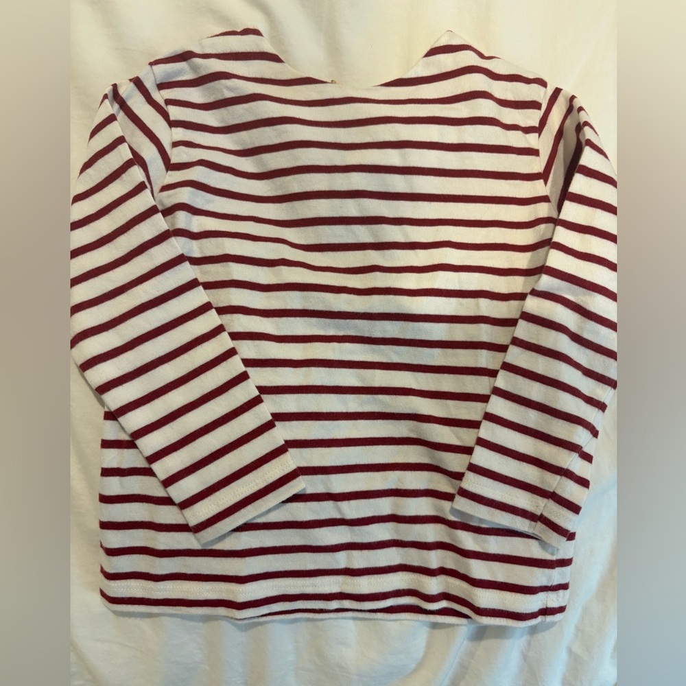 Jacadi Red and White Striped Shirt